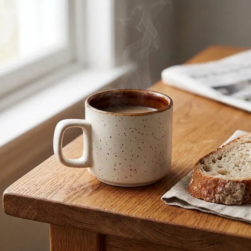 Speckled Ceramic Coffee Cup Set (Carton of 6 Same Color Cups)