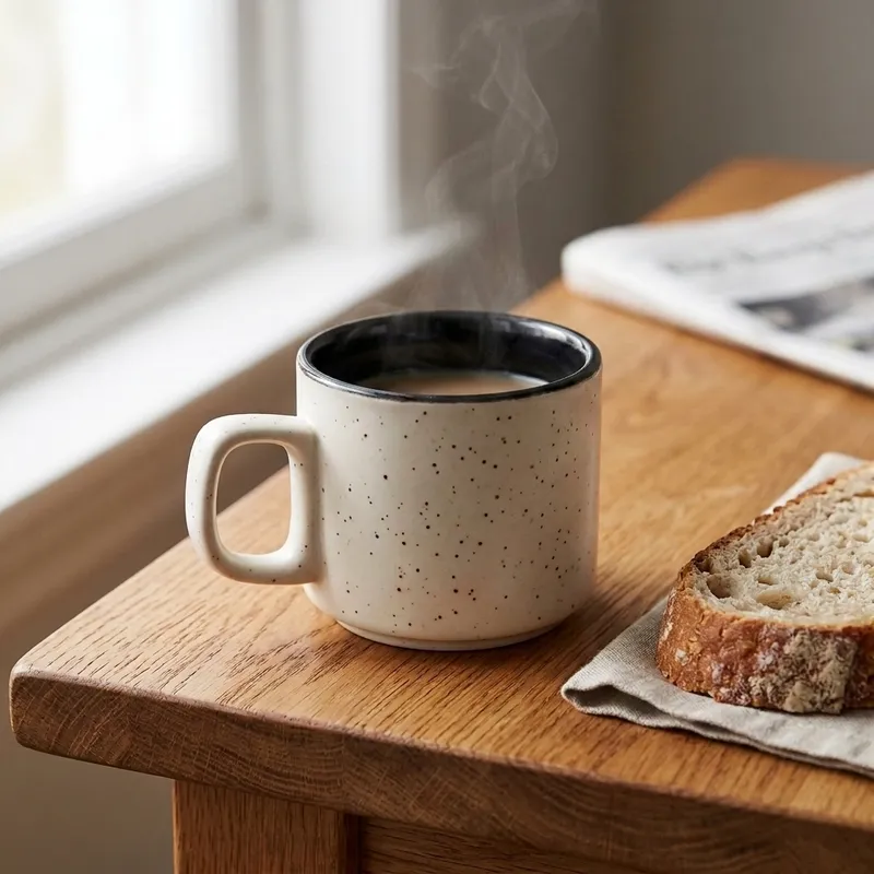 Speckled Ceramic Coffee Cup Set (Carton of 6 Same Color Cups)