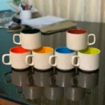Speckled Ceramic Coffee Cup Set (Carton of 6 Same Color Cups)