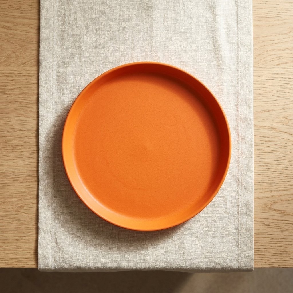 9 Piece Multicolor Plastic Plate Set