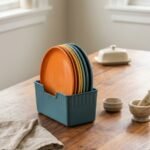 9 Piece Multicolor Plastic Plate Set