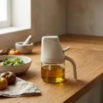 Glass Oil Dispenser Bottle with Press & Hold Pourer - 180ml