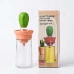 2-in-1 Quantitative Silica Gel Oil Dispenser with Basting Brush Head - 180ml