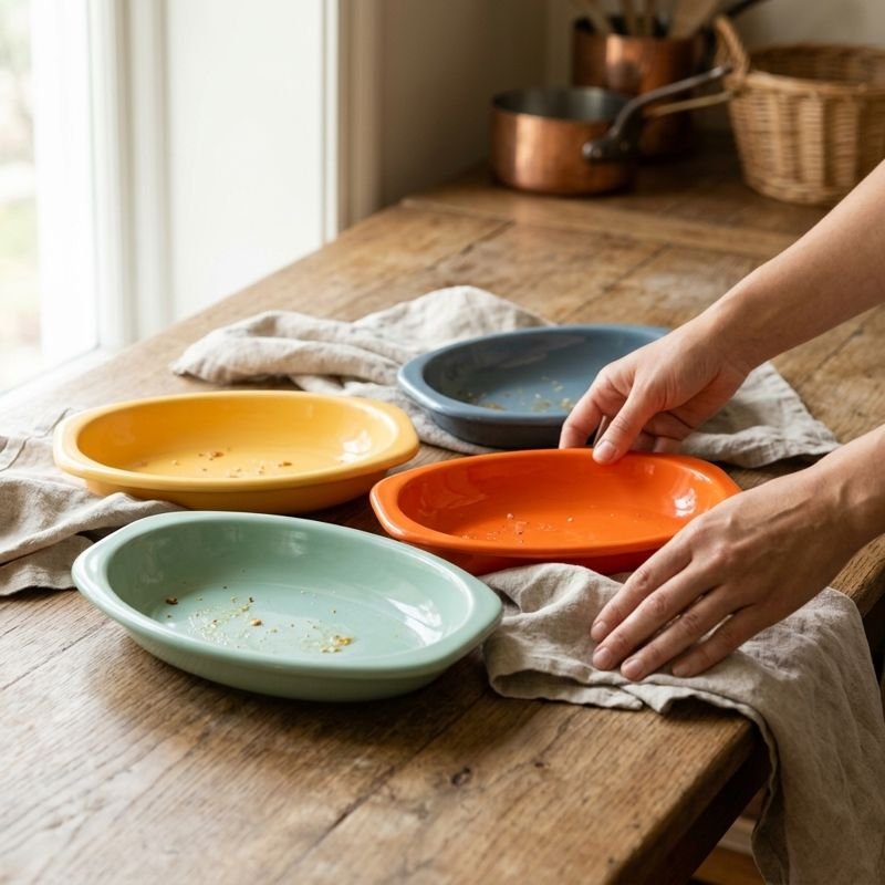 Colourful Plastic Serving Plates Set of 4 | 4 Assorted Colours | ₹249
